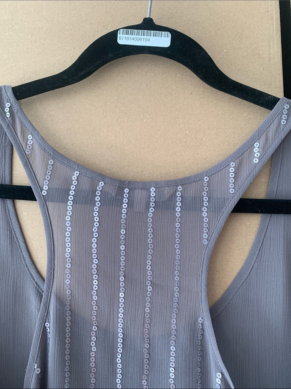 RW&CO Gray Sheer Striped Racerback Tank - Picture 3 of 8